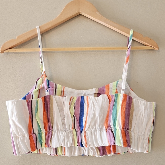 Lemlem x H&M Set Lyocell Striped Belted Shorts & Matching Cropped Top Size Small - Picture 8 of 16